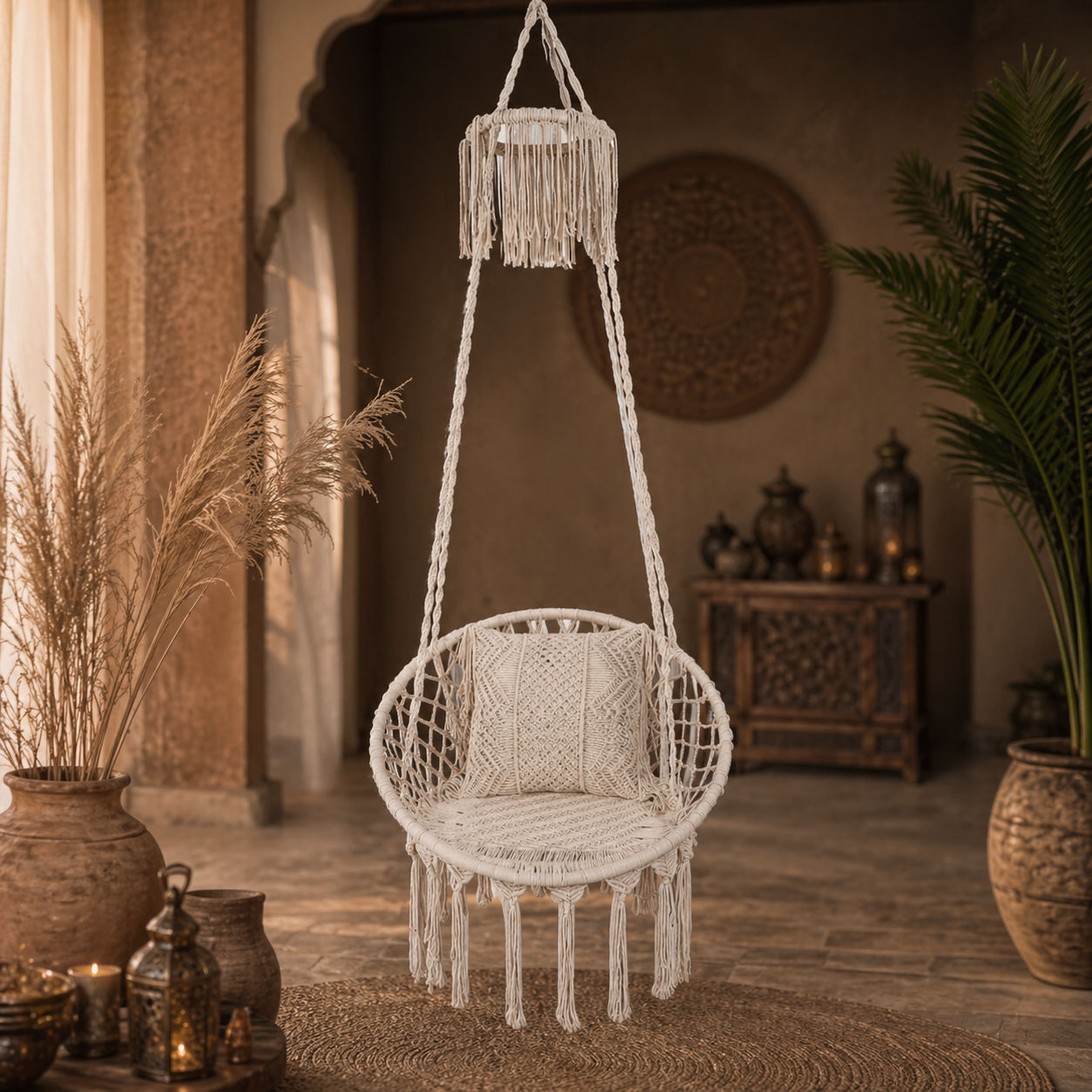 Large Macrame Swing Chair For Adult